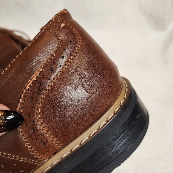 Penguin brown leather wingtip oxfords dress shoes. Men\'s size 12. main image 13